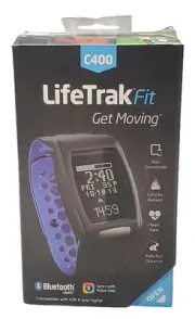 LifeTrak C400 24-hr Fitness Heart Rate Watch, Black/ Purple New in box