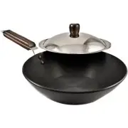 Hawkins L21 Futura Hard Anodised Deep-Fry Pan Kadhai with Steel Lid and Flat ...
