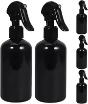 Milisten 5pcs 250ml Plastic Spray Bottle, Black Short Wide Bottle with Spray Head, Assorted Colors, Perfect for Garden Watering, Plant Misting, And Everyday Use