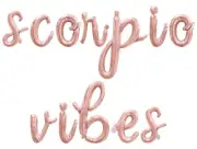 SCORPIO VIBES Cursive Letter Balloon Banner - Zodiac Birthday Party Decorations