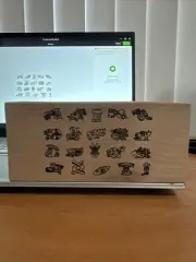 XTOOL Laser engraved Alder Wood With Aztec Head Symbols Decretive Piece!
