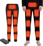 [IMYOGI] Cozy Heating Underwear, USB Battery Powered Men Thermal Baselayer Electric Heated Long Johns for Hunting, Skiing