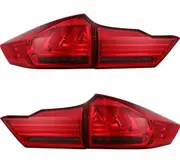 LED Red Strips Tail lights Flow light Fit For Honda City GM6 BALLADE 2014-2017