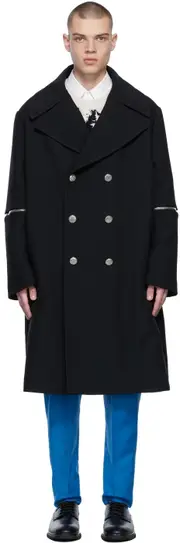 Barrelled forked coat IT50 black