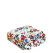 Vera Bradley Winter Forest White Whimsy Pom Fleece Throw Blanket 80” x 50” NWT