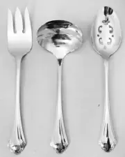 FALKIRK by Oneida Deluxe 3 Piece Hostess Set NEW NEVER USED made in USA