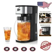 Modern Iced Beverage Maker - 2-in-1 for Coffee and Tea, Includes Reusable Filter