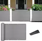 2'6" X 15' Grey Fence Screen Balcony Privacy Screen Shade Netting Mesh Cloth wit