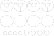 uxcell 6 Inch Lamp Shade Ring, 4 Set Lamp Shade Frame with E27 to E26 or E17 Adapter Lampshade Frame Wire for DIY Drum Lampshade Table Floor Lamp