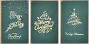Christmas Cards with Envelopes Blank Inside 3Pcs Merry Christmas Card Gift Money Holders Christmas Greeting Cards with Envelopes Glitter Christmas Cards Assortment Xmas Christmas Postcards for Mailing