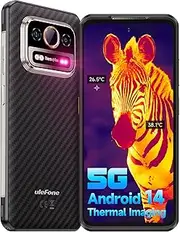 Ulefone 5G Rugged Smartphone, Armor 25T Pro Thermal Imaging Turbo, Android 14 OS, 64MP Night Vision Cam + 50MP Ultra Main Cam, 12GB+256GB, 6.78" FHD+ 120Hz Display, 6500mAH (33W) Rugged Cell Phone
