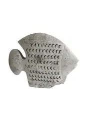 Willow & Silk Metal 40cm White Fish with Scales Table/Shelf Ornament/ Room Decor