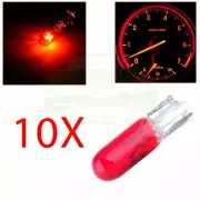 10x Red T574 Incandescent Lights Dashboard Halogen Mini-Wedge Bulbs For Honda