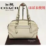 COACH 蔻馳 手提包 白色 皮革 MERCARI 日本直送 二手