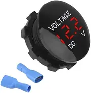 Oshhni Digital Voltage Meter Voltmeter for 12V-24V High Performance Replace Parts with LED Digital Display Voltage Meter Tester, Red Digital