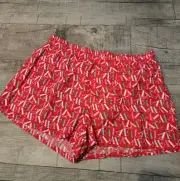 Target Women's Boxer Pajama Shorts Colsie Holiday FaLaLa Size Large