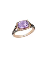 Le Vian Grape Amethyst 14K Rose Gold 2.18 ct. tw. Diamond & Amethyst 8-9mm Cocktail Ring
