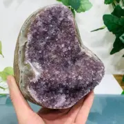1800g Natural Amethyst Geode Mineral Specimen Crystal Quartz Energy Decoration