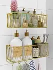 Shower Caddy Basket Adhesive Shelf Organizer Bathroom with Shelves Rack Hooks