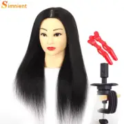100%Human Hair Mannequin Heads with for Hair Training Styling Solon Hairdresser