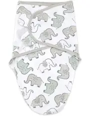 [The Peanutshell] Little Haven Swaddle Elephant Wrap Blanket 0M+ in Multi