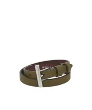 Alexander McQueen T-Bar Double Wrap Bracelet One size Military uniform green