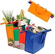 AwObEpl 4Pcs Trolley Bag Large Capacity Grocery Cart Bag Reusable Shopping Cart Trolley Bag Washable Shopping Bag for Shopping Camping