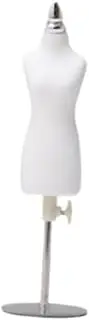Amagogo Doll Dress Form, Cropped Sewing Mannequin, Tailor Form Stand, Mini Dressmaker Model for Showcase , S and Silver Base