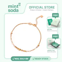 在飛比找蝦皮購物優惠-Mint Soda Korea - 18K/750k 金手鍊