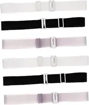 [GAROZATION] Silicone Strap Transparent Bra Straps Elastic Bra Band Clear Bras for Women Adjustable Bra Clear Bra Belt Bra Strap Invisible Bra Black