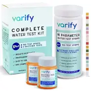 Varify 17 in 1 Complete Drinking Water Test Kit - 100 Strips + 2 Bacteria Tester