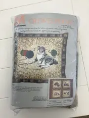 Columbia Minerva CM Crewel Pillow PLAYED OUT Kit #2091 Erica Wilson Vintage 1983