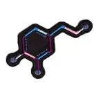 Dopamine Molecule Patch Chemical Structure Embroidered Iron On