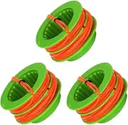 3 Pack Pre-Wound Spool 2.4mm 5m AS1300 Accessories For EGO ST1500 ST1500-S ST1500E BC1500E For Hassle Free Trimming