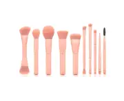 10pcs Wooden Foundation Cosmetic Eyebrow Eyeshadow Brush Makeup Brush Sets