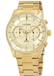 Citizen Chronograph Quartz GOLD COLOR Champagne Dial Men's Watch