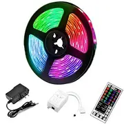 5m LED Strip Lights RGB Tiktok Lights 300 LED 2835 SMD RGB Tape Lights Light Sets Self Adhesive Multicolor for Room Kitchen TV Festival Illumination with Remot