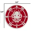 Compass Patch Embroidered Iron-On Applique Nature Beach Souvenir Direction
