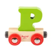 Bigjigs Rail Rail Name Letter P (Green)