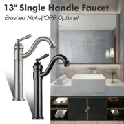 Bathroom Faucet One Hole Tall Body Vessel Sink Swivel Mixer Tap Lavatory Spout