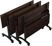 63" L X 20" W X 30" H Rectangular Conference Room Table, Modern Seminar Meeting Table for Office Conference Room, Meeting Table Flip Top Mobile Training Table, Wood(55x24x30in(140x60x75cm))