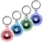4 Pack Airtag Holder, Airtag Case Waterproof Apple Air Tag Case with Keychain, S
