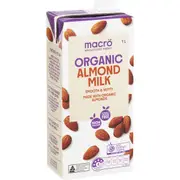 Macro Organic Almond Milk 1l