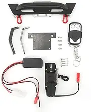 RC Front Bumper with Electric Winch and Controller Heavy Duty Aluminum Alloy CNC Machined Shell for Axial Scx10 III Generation Pickup Gladiator AXI03006 AAXI03007 RC Car