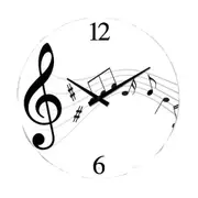 Clock French Country Wall Clocks 17cm MusicalNotes Small