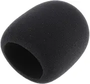 Generic Large Black Microphone Mic Sponge Foam Cover Mic for Condenser Mic 4cm Dia