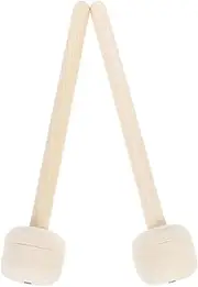Kisangel 2Pcs Durable Wood Handle Drum Mallets for Percussion Instruments Non Skid Grip for Stable Performance for Adults for Xylophone and Timpani Use