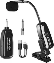 Snblzhef Saxophone Wireless Microphone System,2.4G Transmitter & Receiver for,164FT Range,Plug & Play