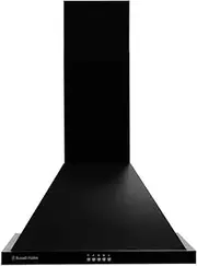 Russell Hobbs RHSCH601B 60cm Wide Black Steel Chimney Cooker Hood, Free 2 Year Guarantee