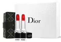 在飛比找Yahoo!奇摩拍賣優惠-Dior 迪奧  藍星訂製唇膏雙唇組  色號 080 + 9